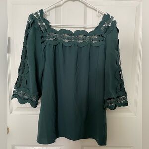 Dokotoo Women 3/4 Sleeve Lace Crochet Top Blouse Size S/M NWOT